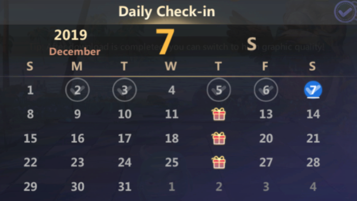 auto chess mobile daily check-in